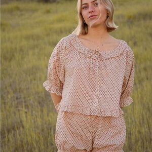 Sonderhaus Sønderhaus Romeo Top Floral Ruffle Blouse